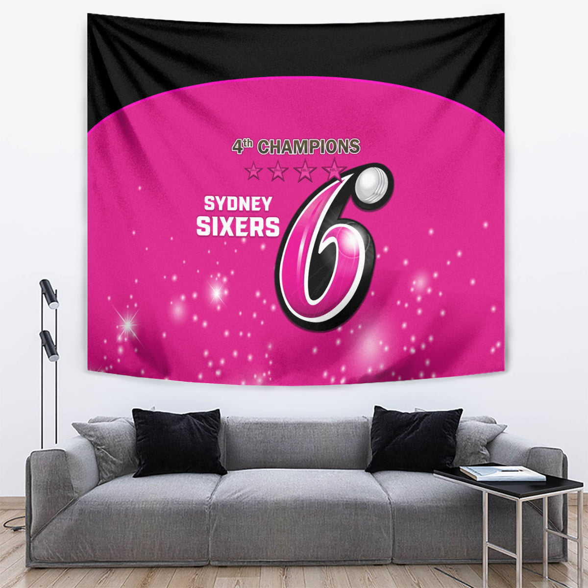 BBL Sydney Sixers Tapestry 4th Champions 2024 New History - Vibe Hoodie Shop