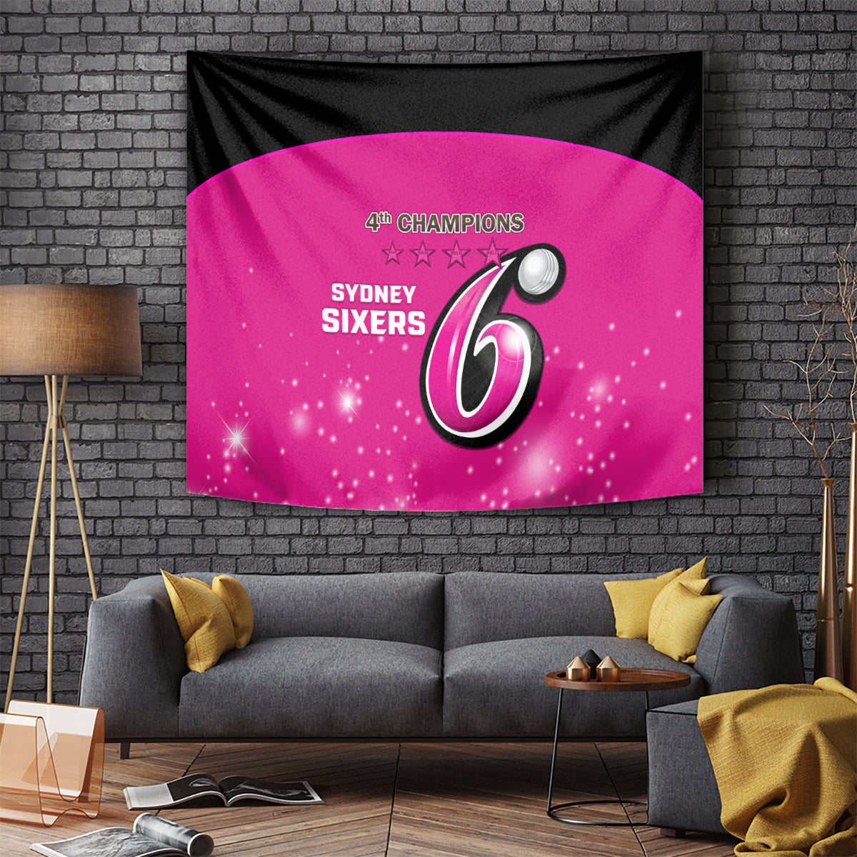 BBL Sydney Sixers Tapestry 4th Champions 2024 New History - Vibe Hoodie Shop