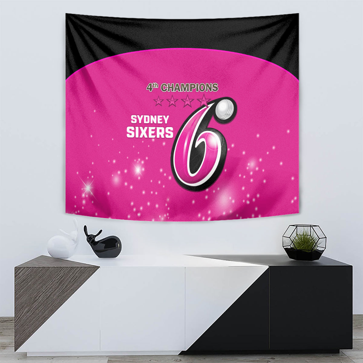 BBL Sydney Sixers Tapestry 4th Champions 2024 New History - Vibe Hoodie Shop