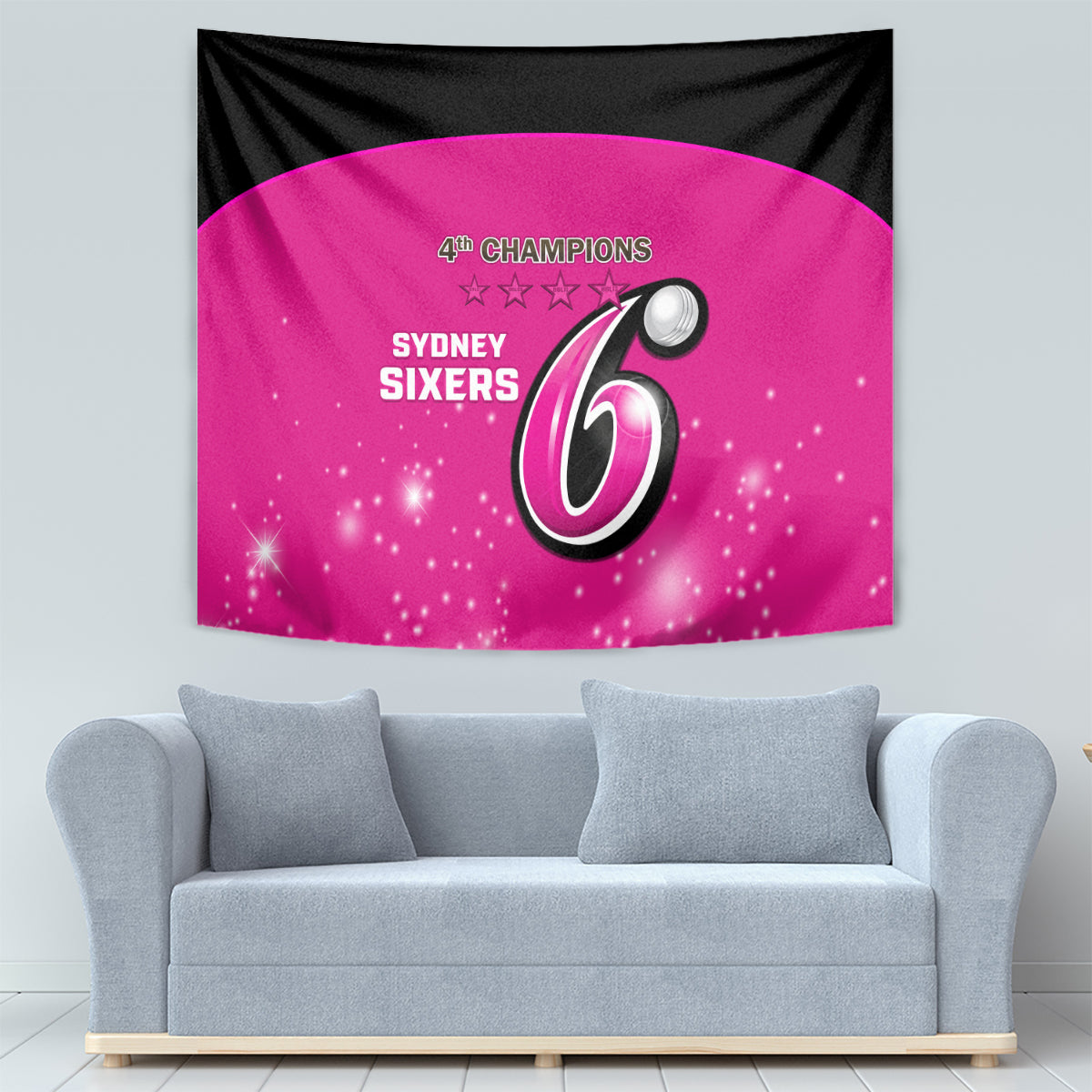 BBL Sydney Sixers Tapestry 4th Champions 2024 New History - Vibe Hoodie Shop