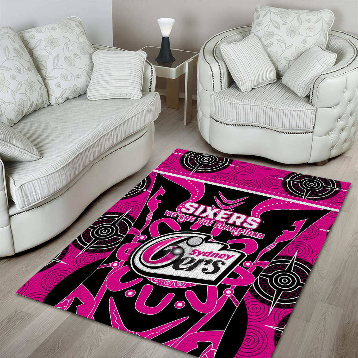 Sydney Sixers Area Rug We Are The Champions Aboriginal Art - Vibe Hoodie Shop