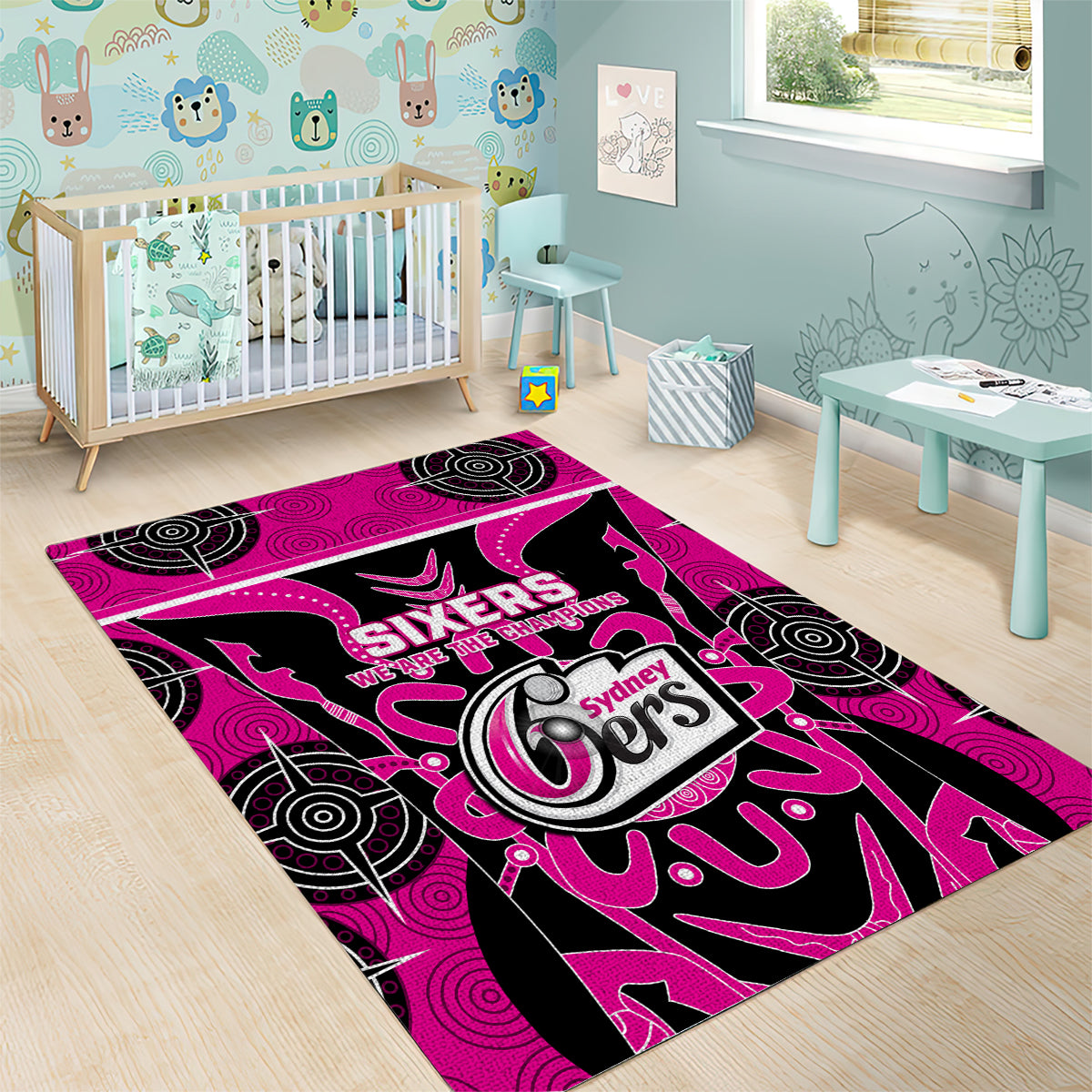 Sydney Sixers Area Rug We Are The Champions Aboriginal Art - Vibe Hoodie Shop