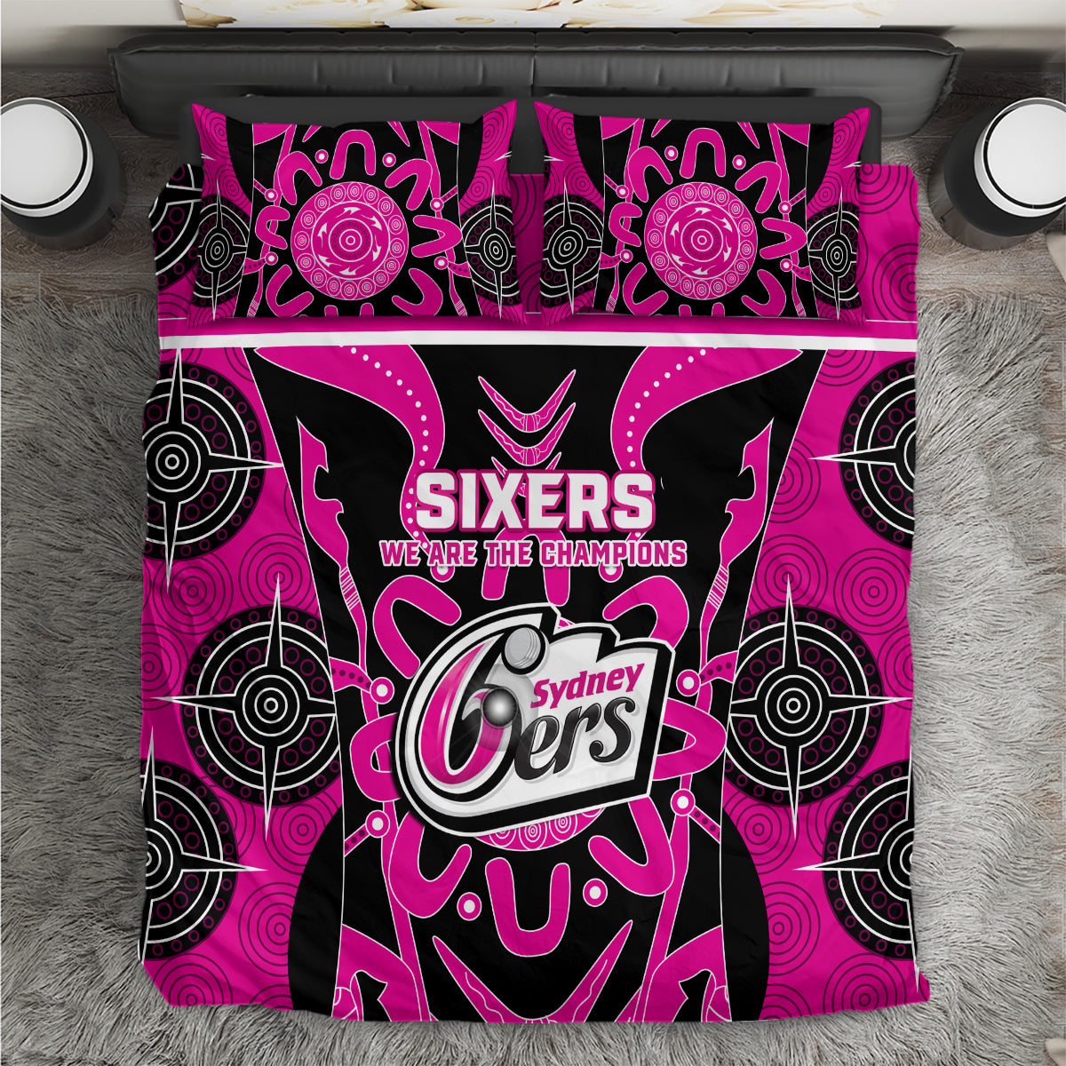 Sydney Sixers Bedding Set We Are The Champions Aboriginal Art - Vibe Hoodie Shop