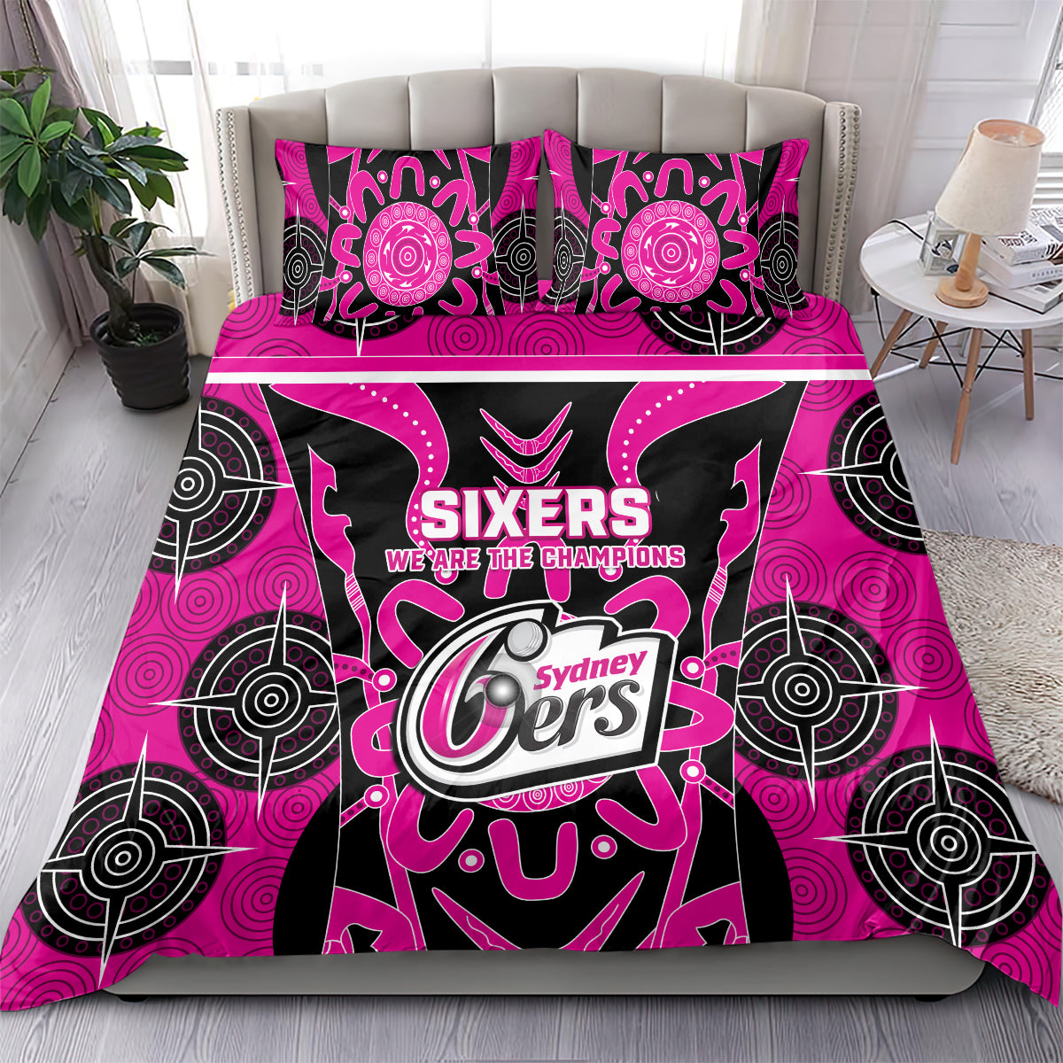 Sydney Sixers Bedding Set We Are The Champions Aboriginal Art - Vibe Hoodie Shop