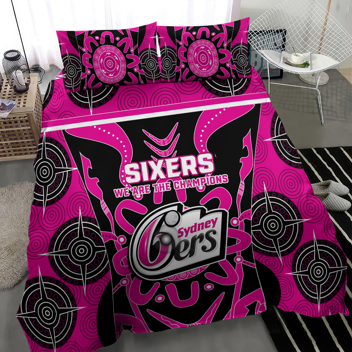 Sydney Sixers Bedding Set We Are The Champions Aboriginal Art - Vibe Hoodie Shop