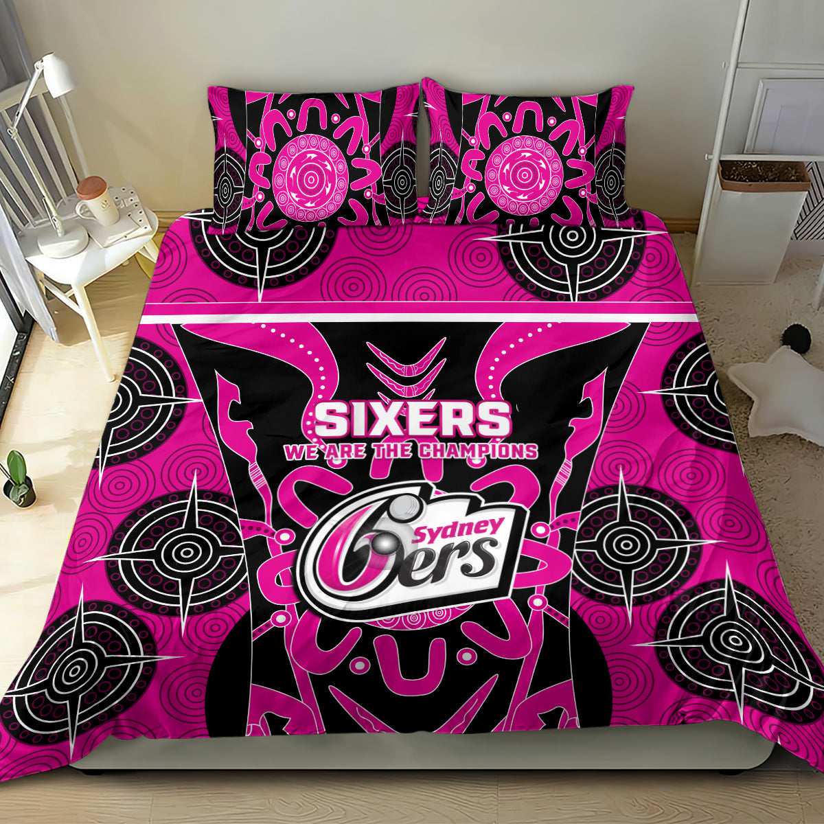 Sydney Sixers Bedding Set We Are The Champions Aboriginal Art - Vibe Hoodie Shop