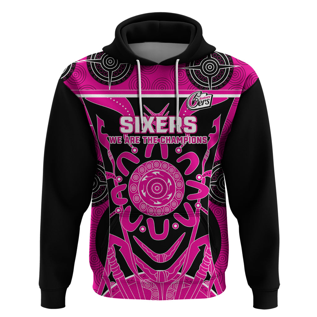 Custom Sydney Sixers Hoodie We Are The Champions Aboriginal Art - Vibe Hoodie Shop