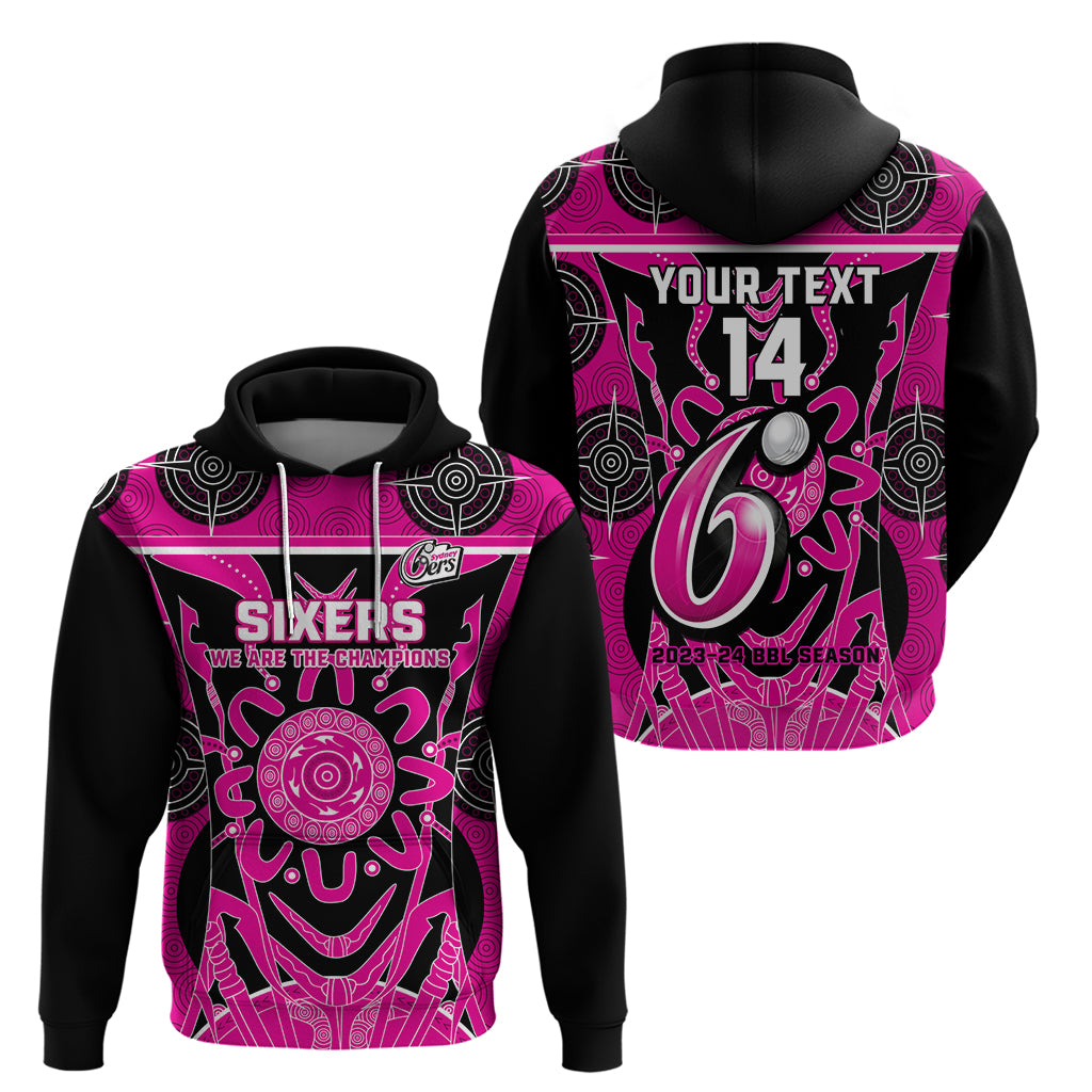 Custom Sydney Sixers Hoodie We Are The Champions Aboriginal Art - Vibe Hoodie Shop