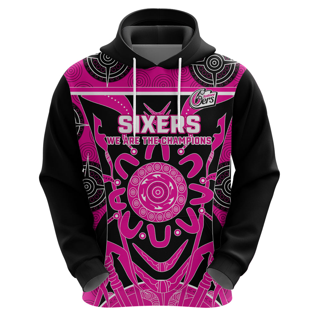 Custom Sydney Sixers Hoodie We Are The Champions Aboriginal Art - Vibe Hoodie Shop