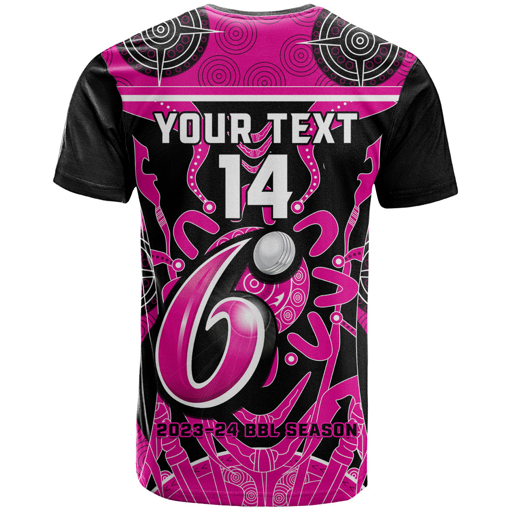 Custom Sydney Sixers T Shirt We Are The Champions Aboriginal Art - Vibe Hoodie Shop