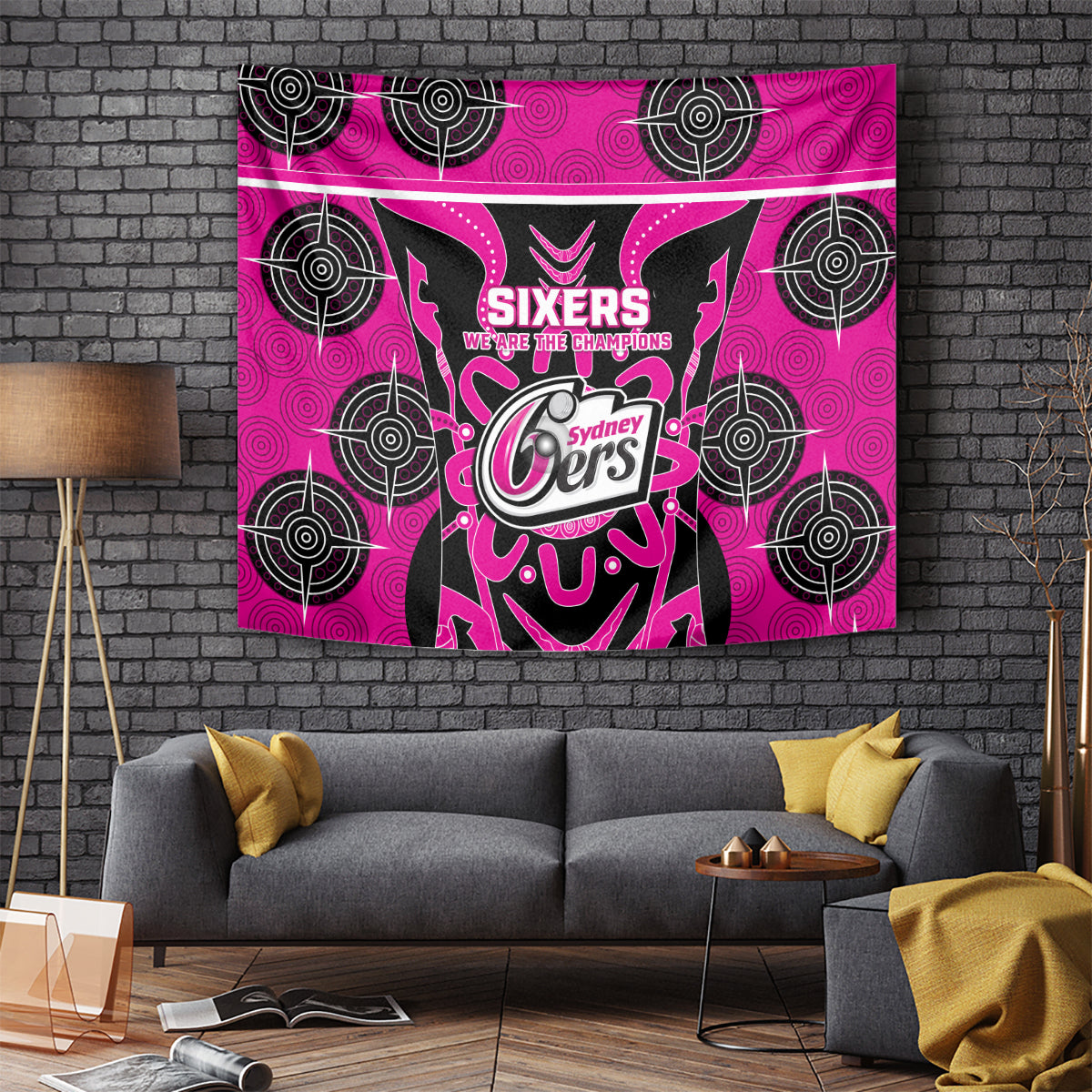 Sydney Sixers Tapestry We Are The Champions Aboriginal Art - Vibe Hoodie Shop