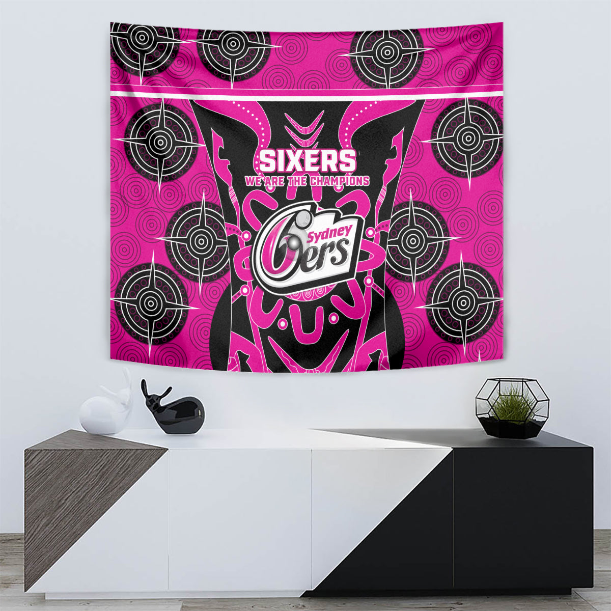 Sydney Sixers Tapestry We Are The Champions Aboriginal Art - Vibe Hoodie Shop