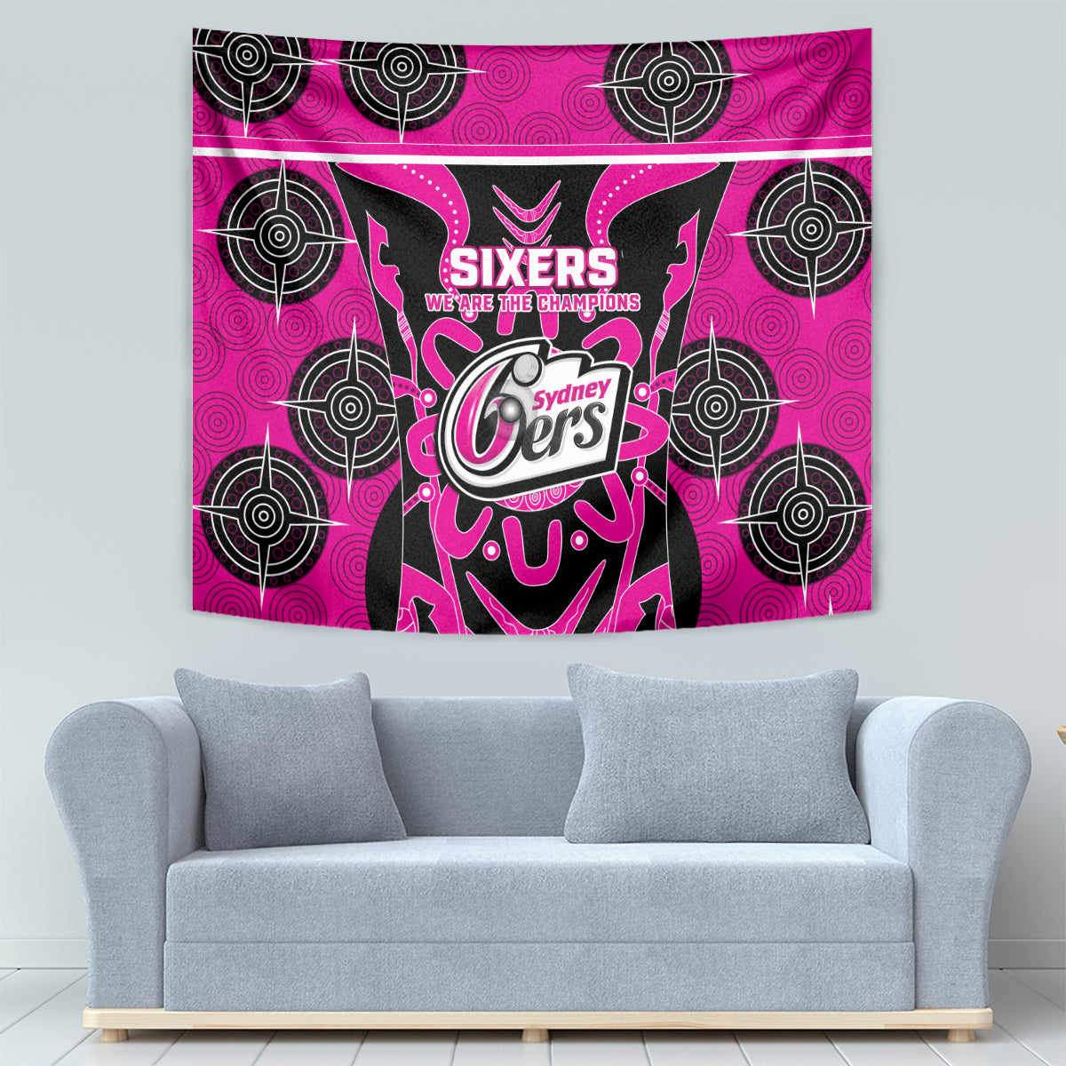 Sydney Sixers Tapestry We Are The Champions Aboriginal Art - Vibe Hoodie Shop