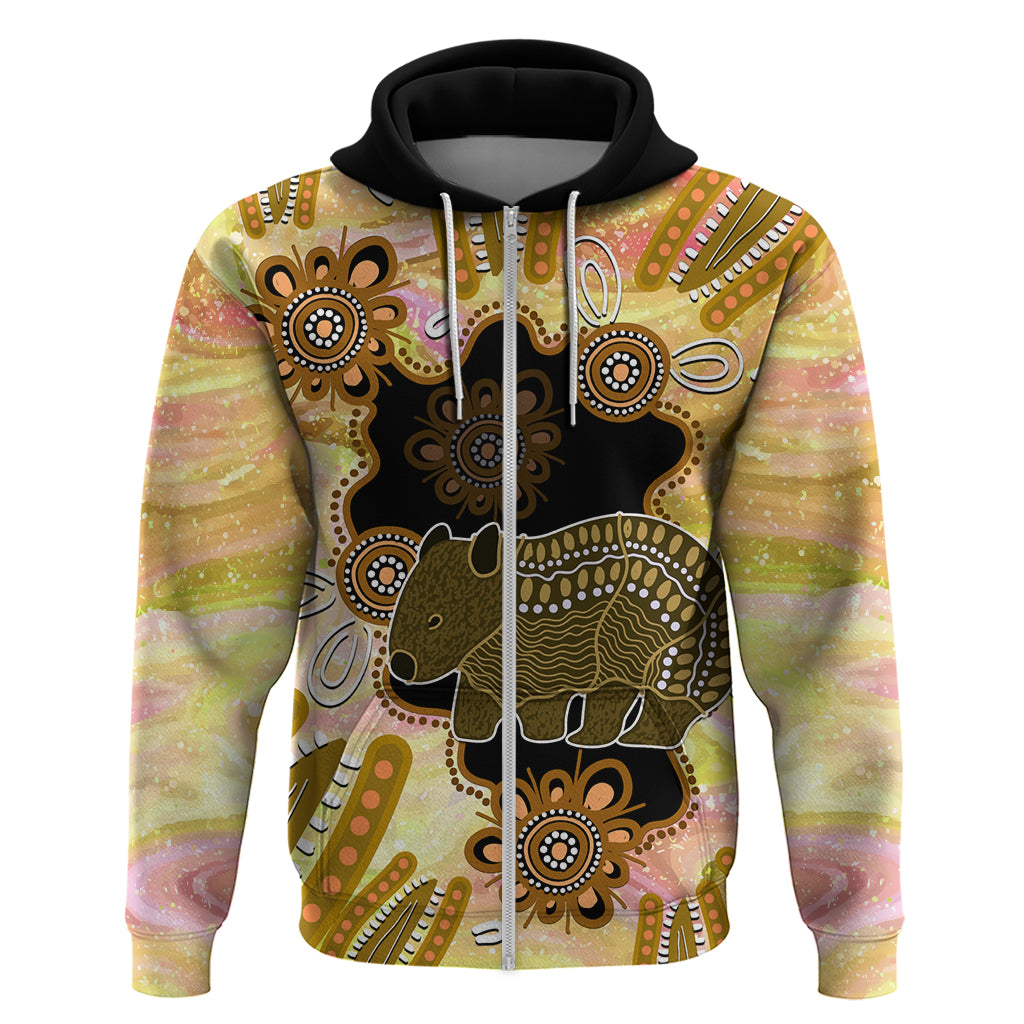 Australia Opal Wombat Hoodie Aussie Aboriginal Art - Vibe Hoodie Shop
