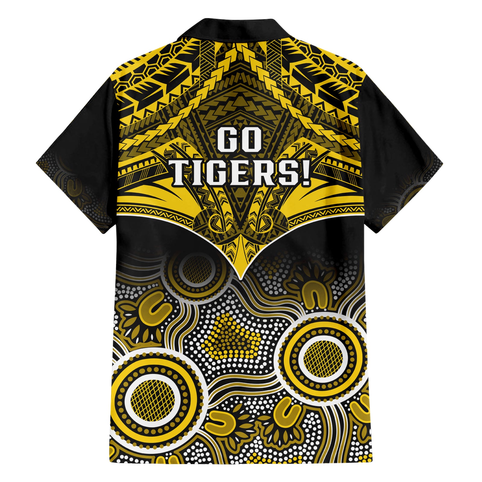 Richmond Football Hawaiian Shirt Tigers Aboriginal Mix Polynesian Pattern - Vibe Hoodie Shop