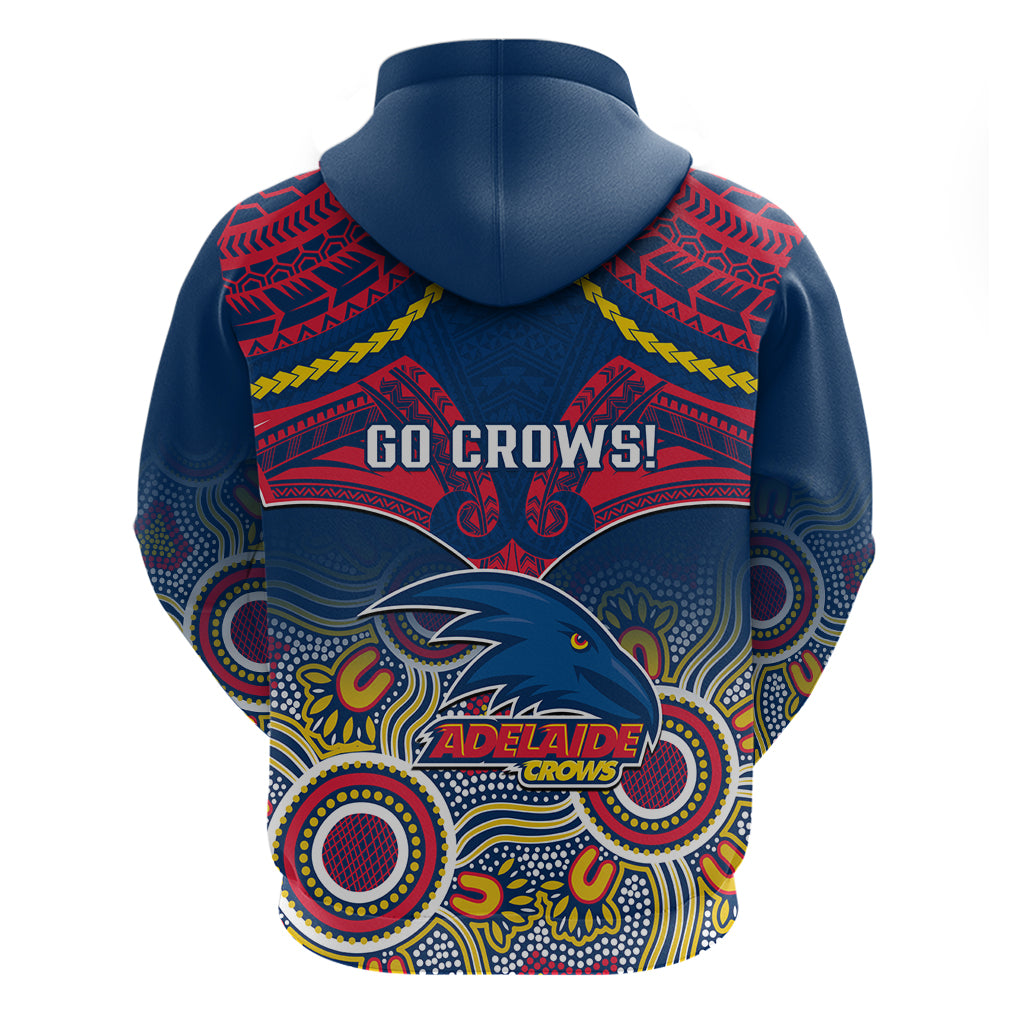 Adelaide Crows Football Hoodie Aboriginal Mix Polynesian Pattern - Vibe Hoodie Shop