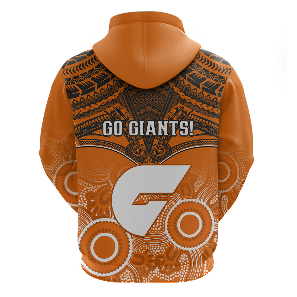 Giants Football Hoodie GWS Aboriginal Mix Polynesian Pattern - Vibe Hoodie Shop