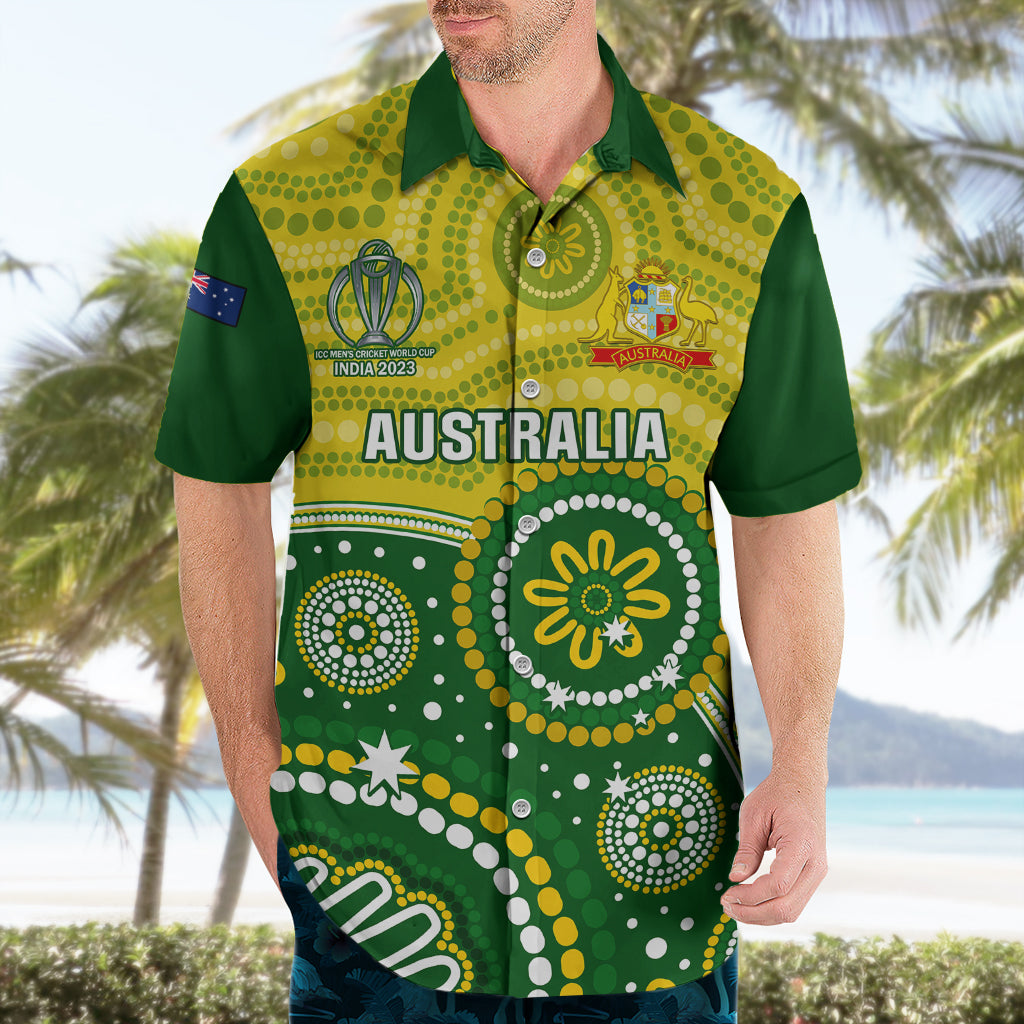 Australia Cricket Hawaiian Shirt Aboriginal 2023 Go Champions World Cup - Vibe Hoodie Shop