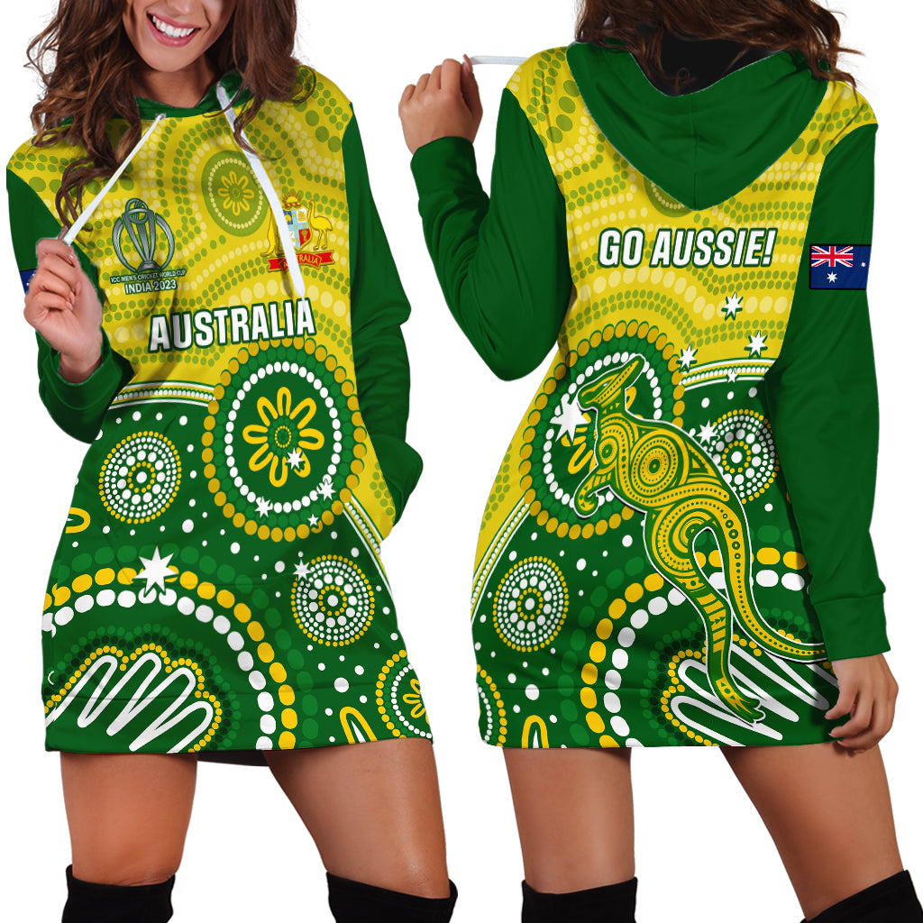 Australia Cricket Hoodie Dress Aboriginal 2023 Go Champions World Cup - Vibe Hoodie Shop