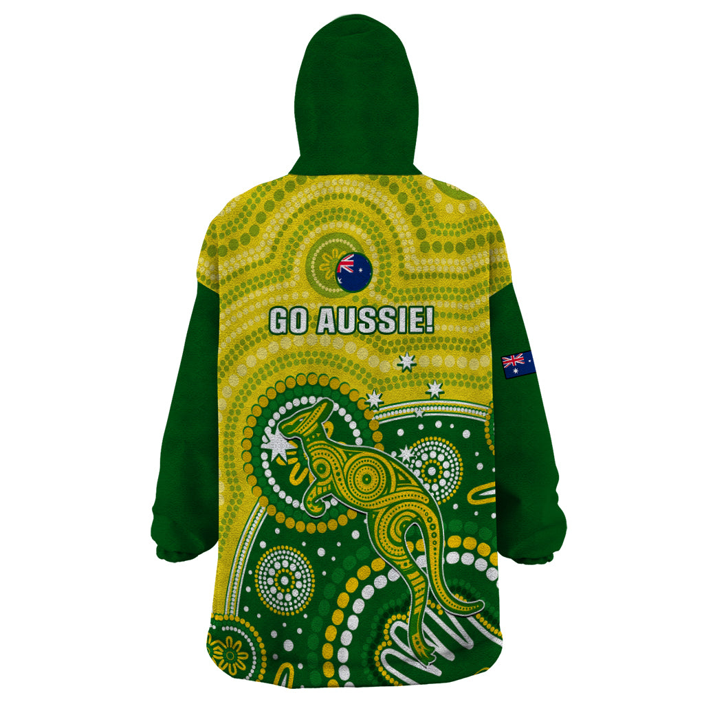 Australia Cricket Wearable Blanket Hoodie Aboriginal 2023 Go Champions World Cup - Vibe Hoodie Shop