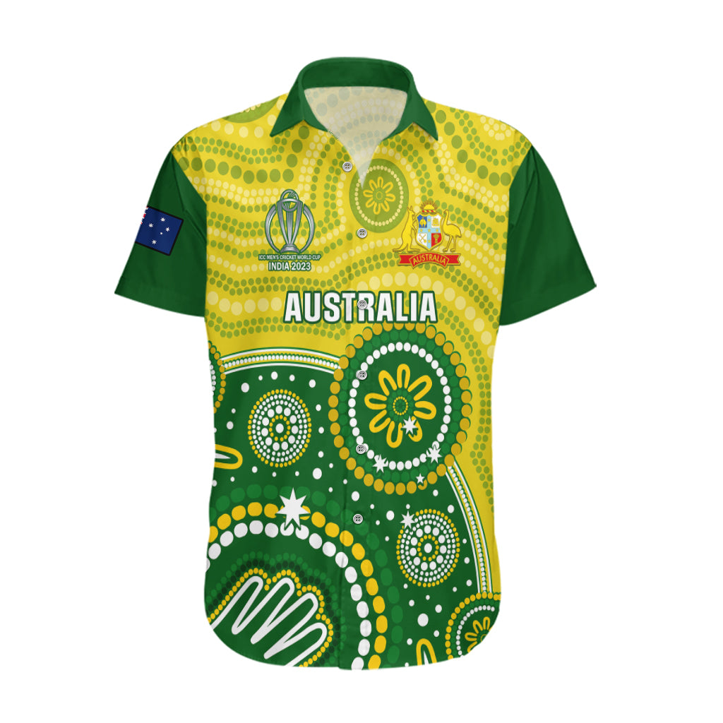 Personalised Australia Cricket Hawaiian Shirt Aboriginal 2023 Go Champions World Cup - Vibe Hoodie Shop