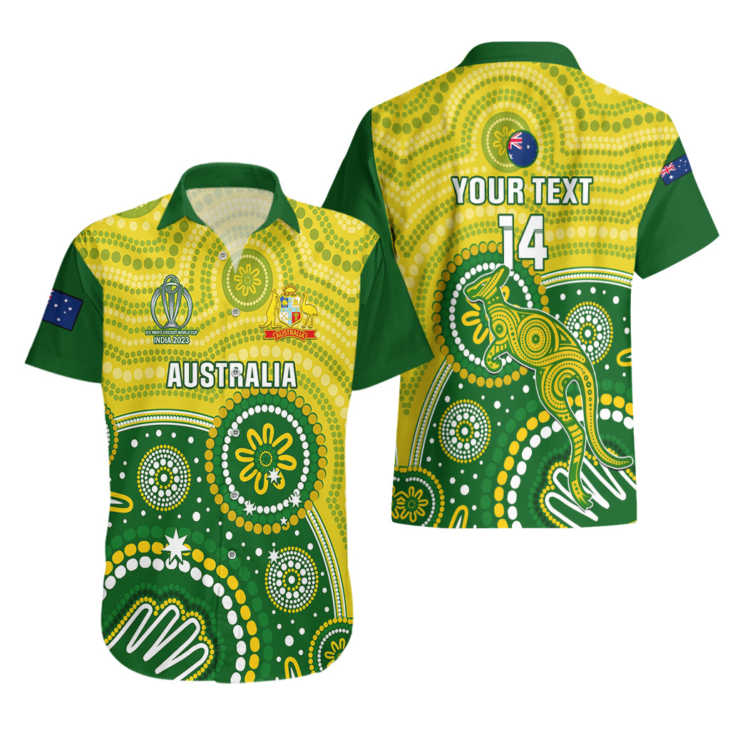 Personalised Australia Cricket Hawaiian Shirt Aboriginal 2023 Go Champions World Cup - Vibe Hoodie Shop