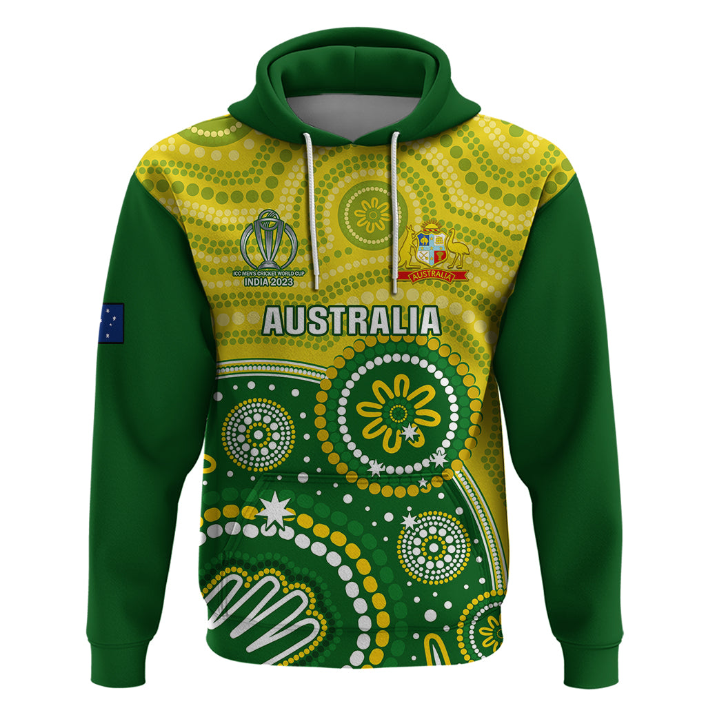 Personalised Australia Cricket Hoodie Aboriginal 2023 Go Champions World Cup - Vibe Hoodie Shop