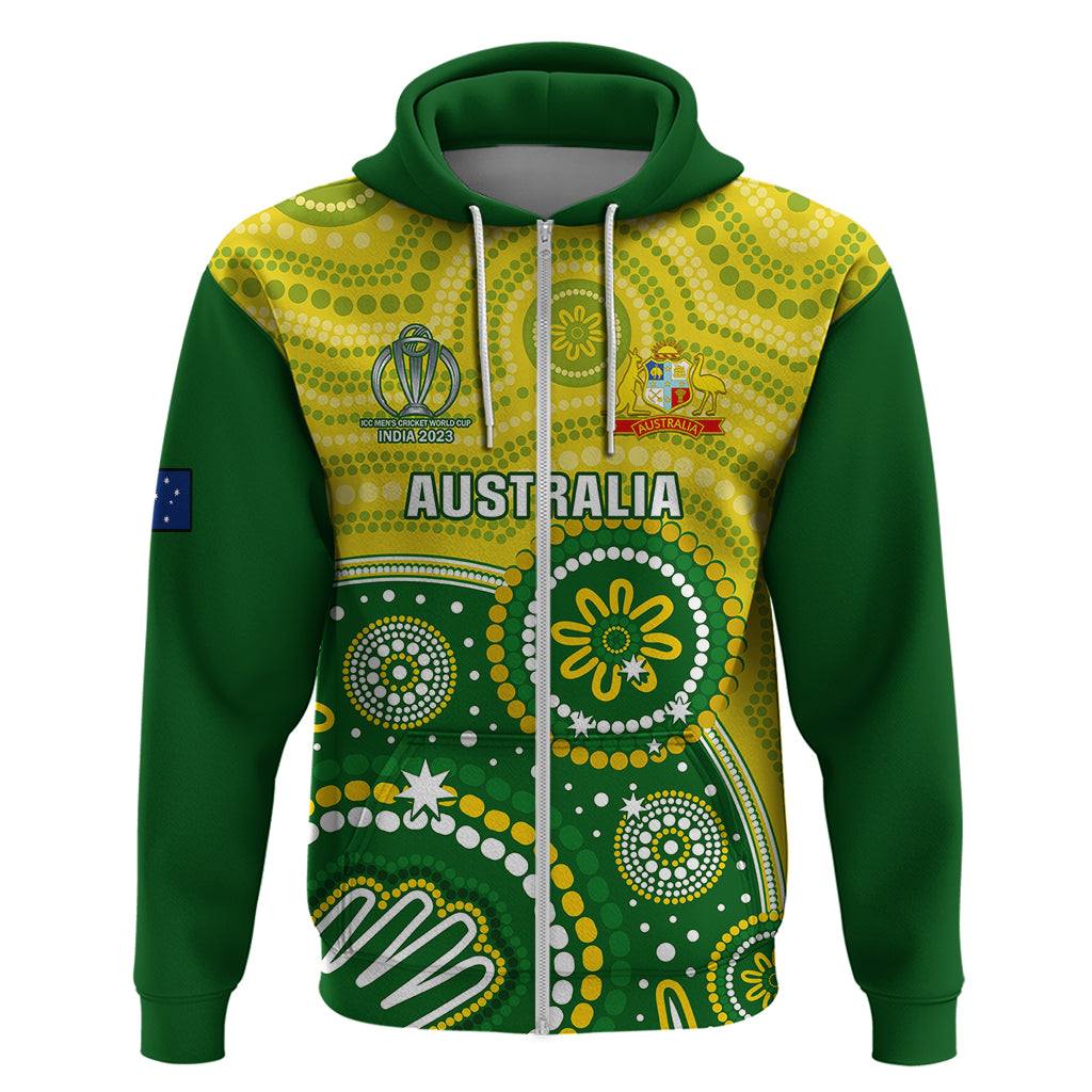 Personalised Australia Cricket Hoodie Aboriginal 2023 Go Champions World Cup - Vibe Hoodie Shop
