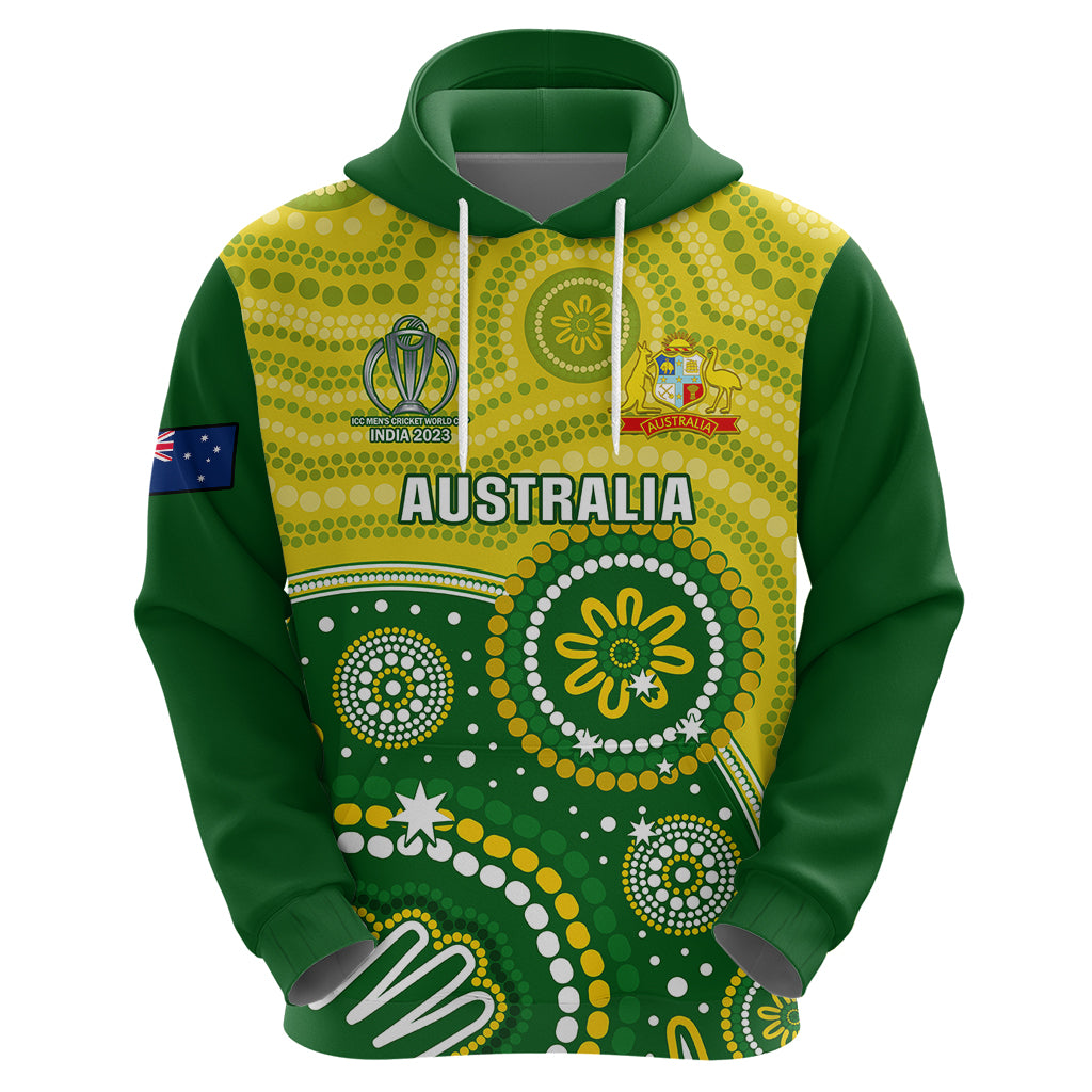 Personalised Australia Cricket Hoodie Aboriginal 2023 Go Champions World Cup - Vibe Hoodie Shop