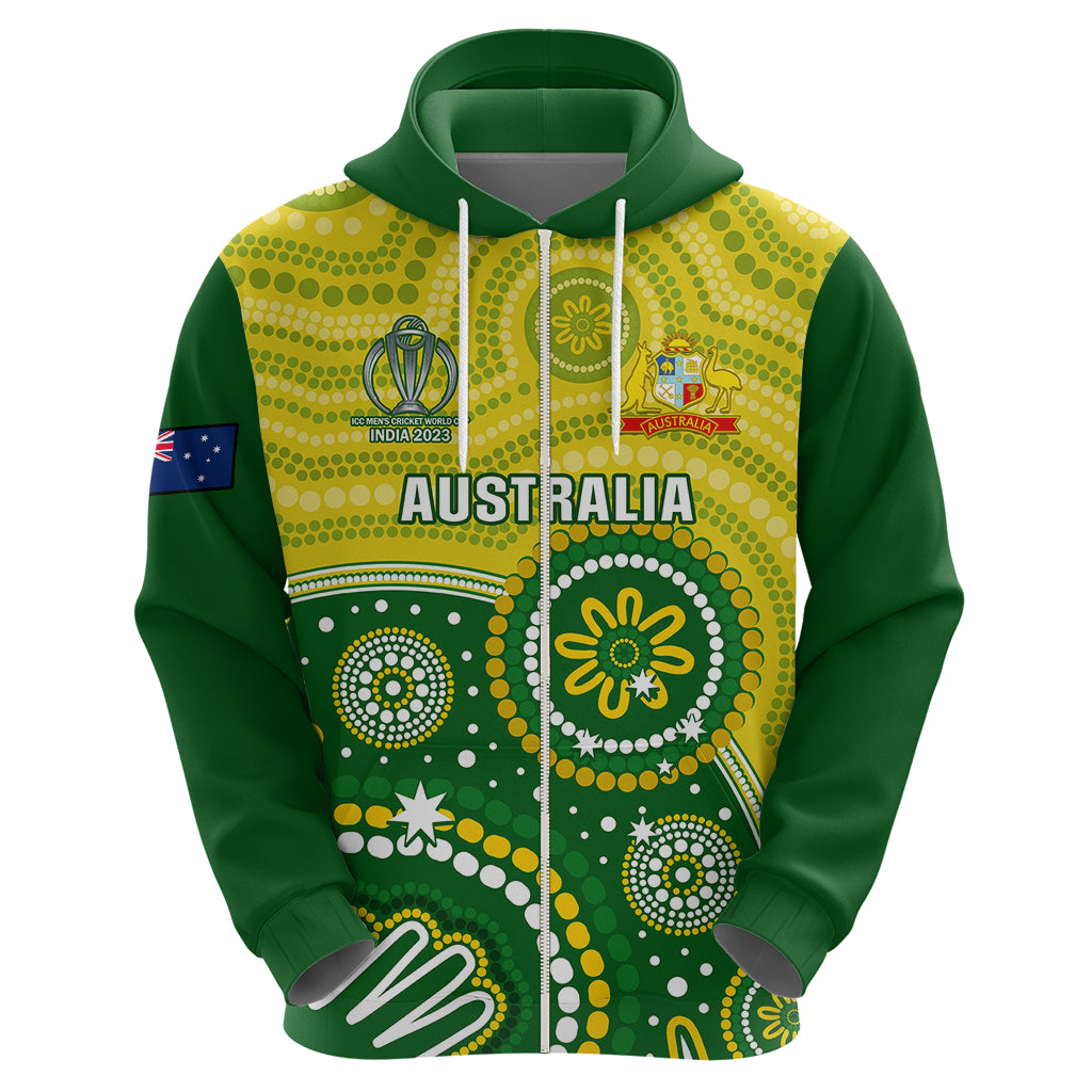 Personalised Australia Cricket Hoodie Aboriginal 2023 Go Champions World Cup - Vibe Hoodie Shop