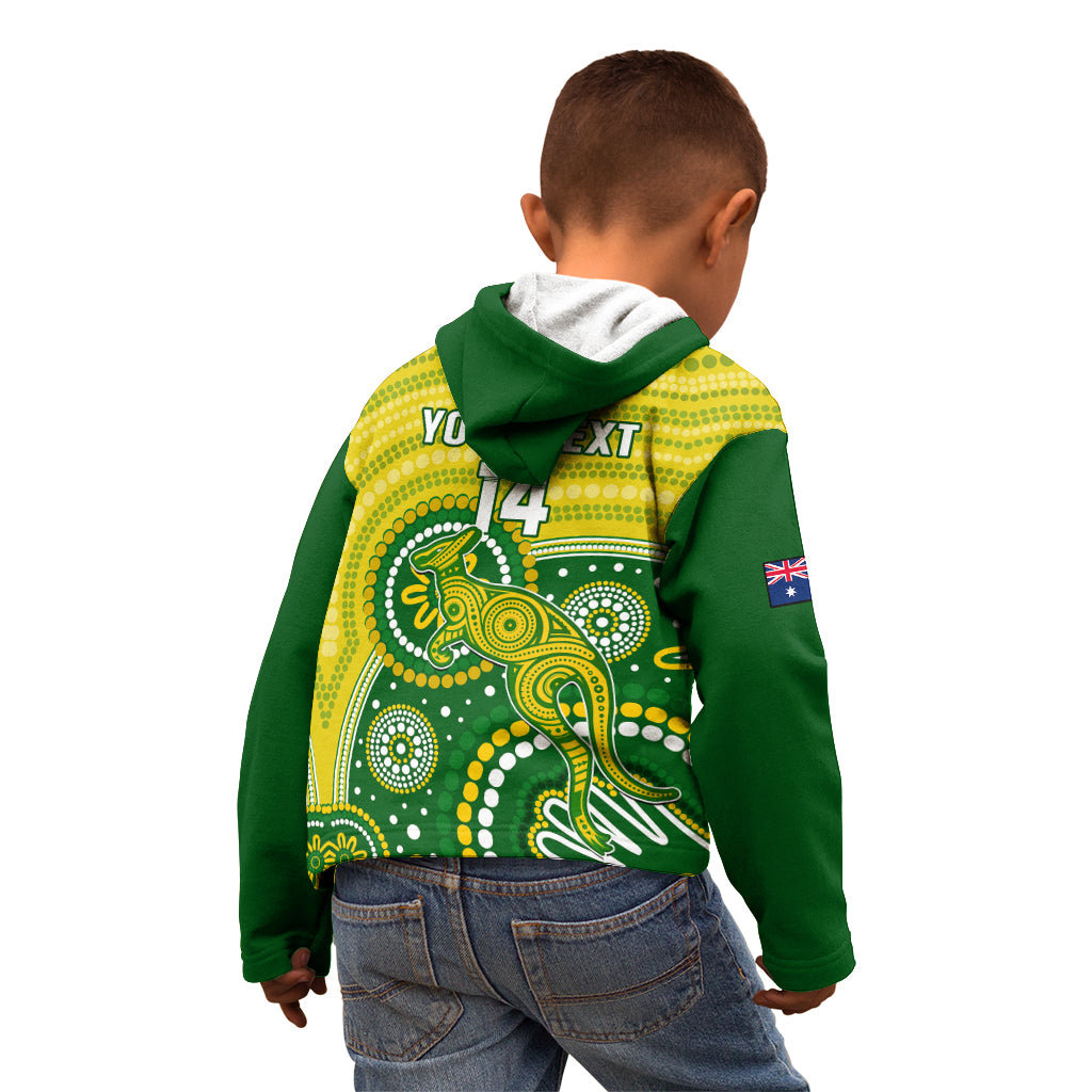 Personalised Australia Cricket Kid Hoodie Aboriginal 2023 Go Champions World Cup - Vibe Hoodie Shop