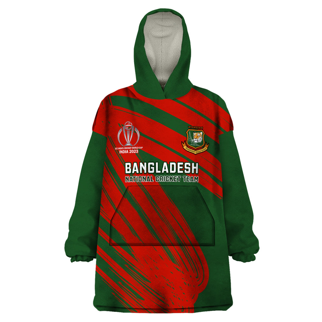 Bangladesh Cricket Wearable Blanket Hoodie 2023 Go Champions World Cup - Vibe Hoodie Shop