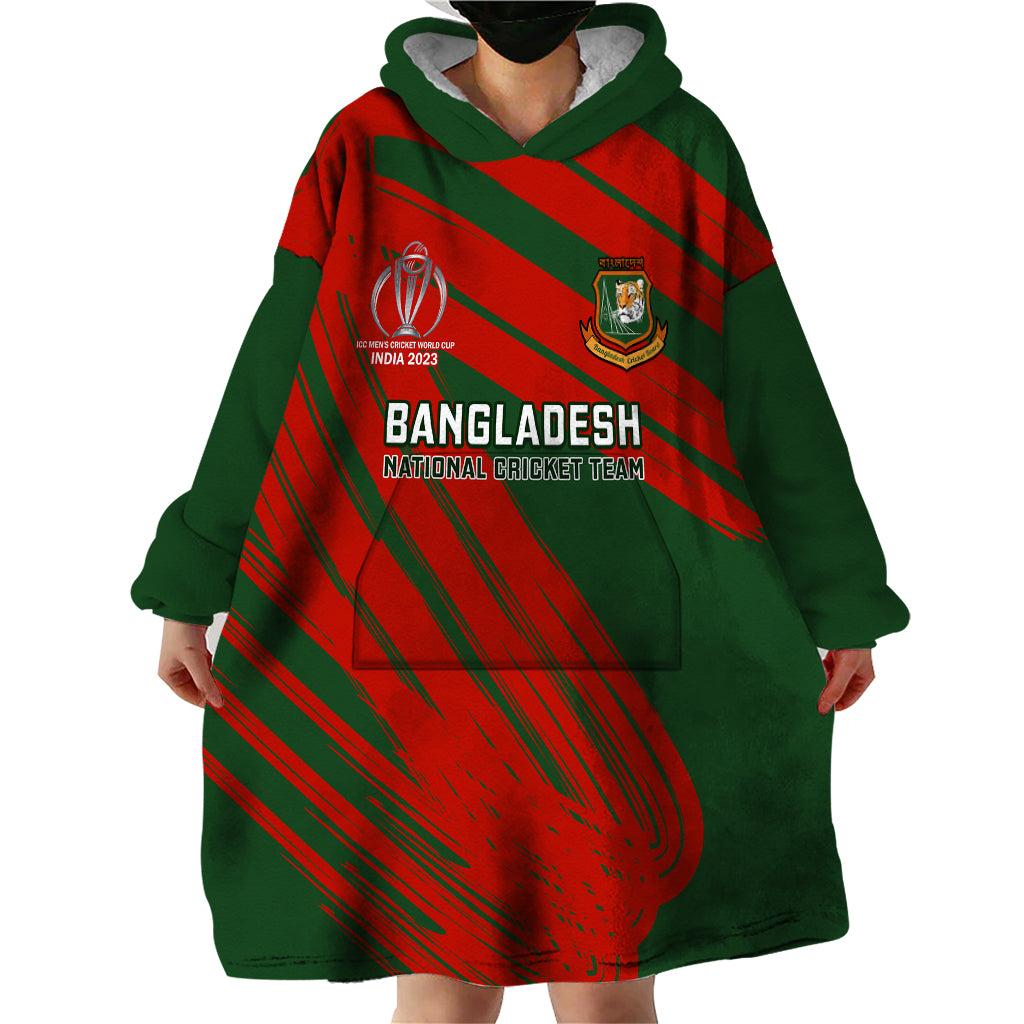 Bangladesh Cricket Wearable Blanket Hoodie 2023 Go Champions World Cup - Vibe Hoodie Shop