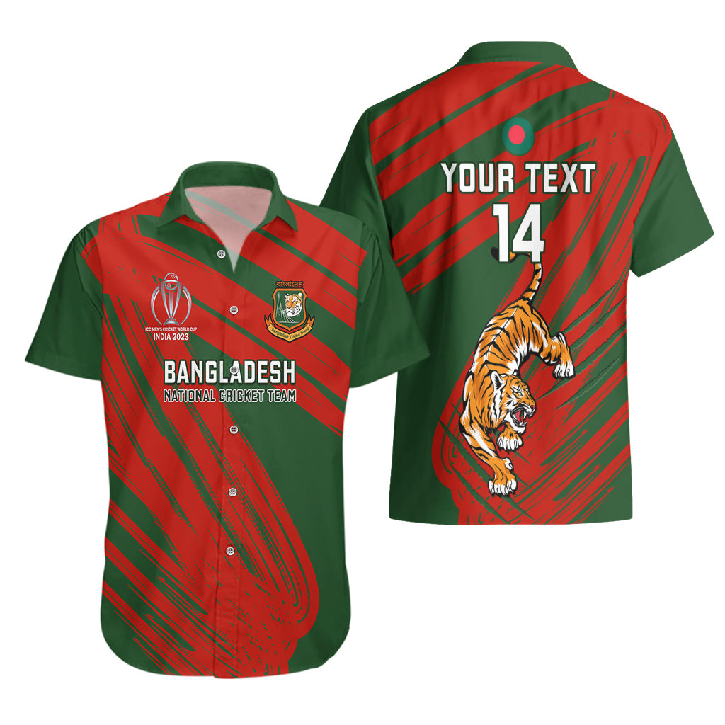 Personalised Bangladesh Cricket Hawaiian Shirt 2023 Go Champions World Cup - Vibe Hoodie Shop