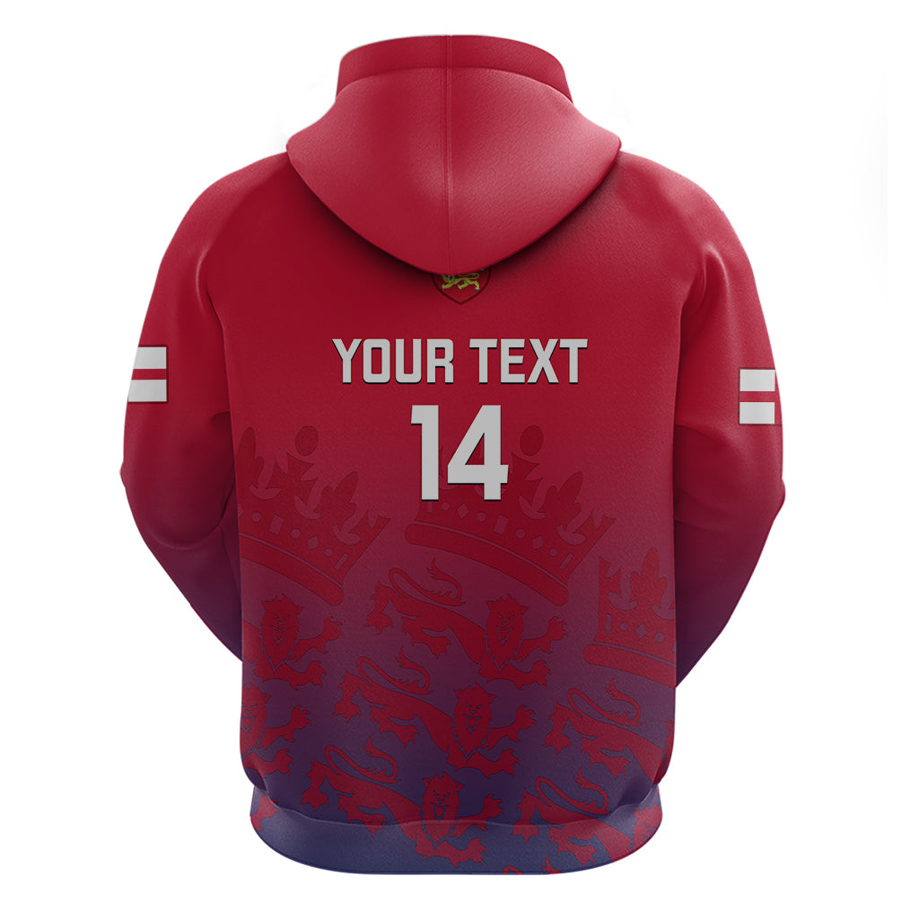 Personalised England Cricket Hoodie 2023 Go Champions World Cup - Vibe Hoodie Shop