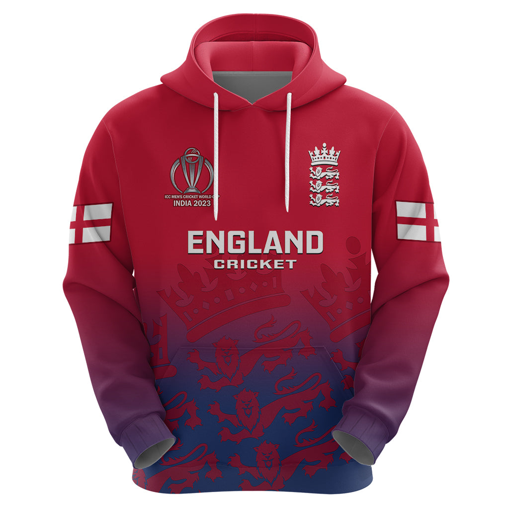 Personalised England Cricket Hoodie 2023 Go Champions World Cup - Vibe Hoodie Shop