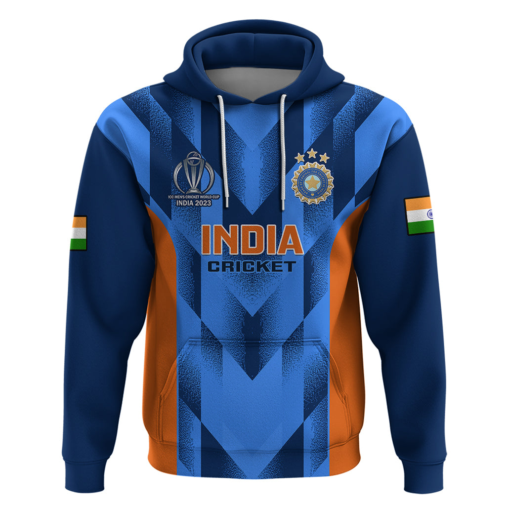 India Cricket Hoodie Men In Blue 2023 Go Champions World Cup - Vibe Hoodie Shop
