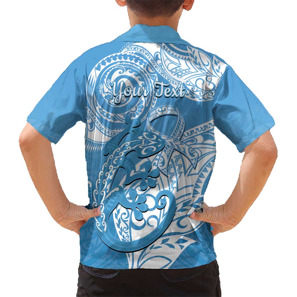 Personalised New Zealand Autism Awareness Hawaiian Shirt NZ Fern With Maori Koru Lizard - Vibe Hoodie Shop