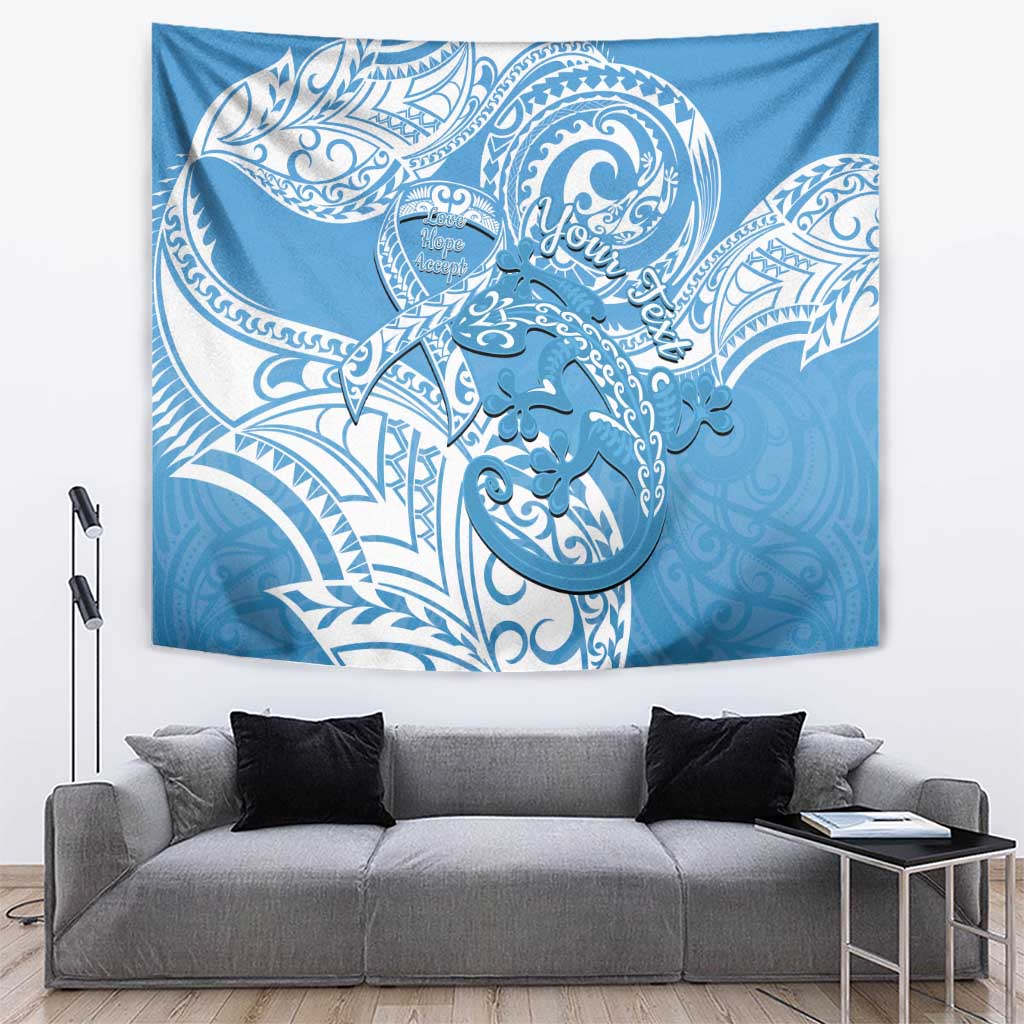 Personalised New Zealand Autism Awareness Tapestry NZ Fern With Maori Koru Lizard - Vibe Hoodie Shop