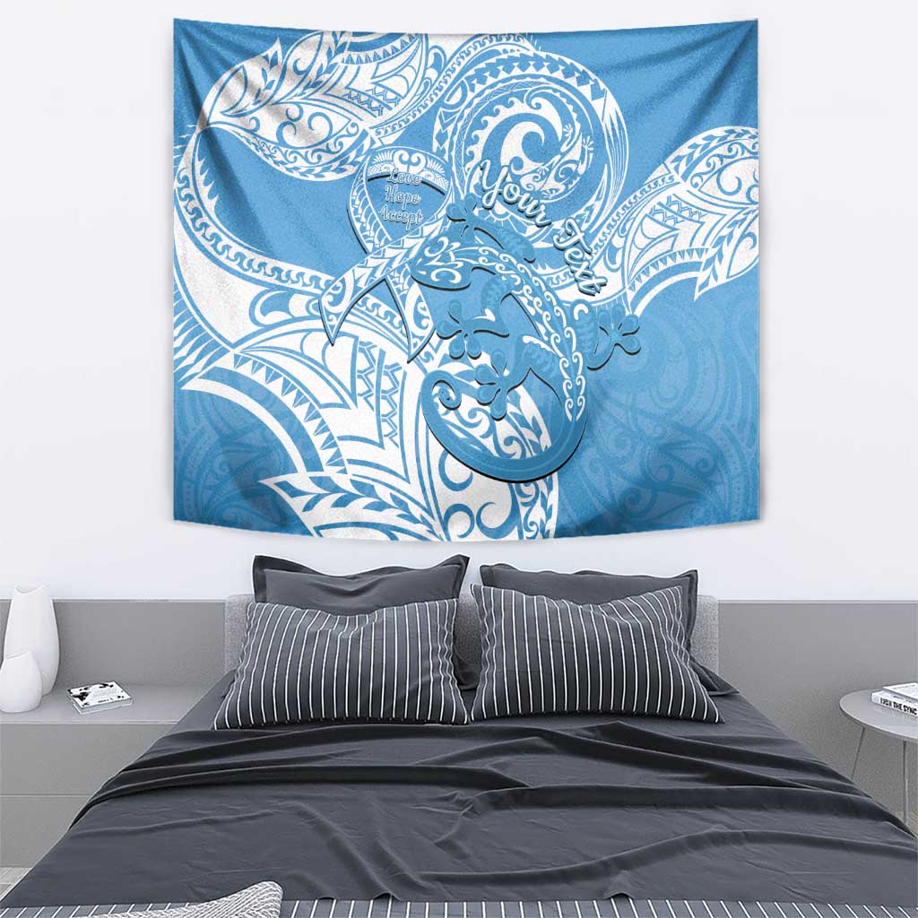 Personalised New Zealand Autism Awareness Tapestry NZ Fern With Maori Koru Lizard - Vibe Hoodie Shop