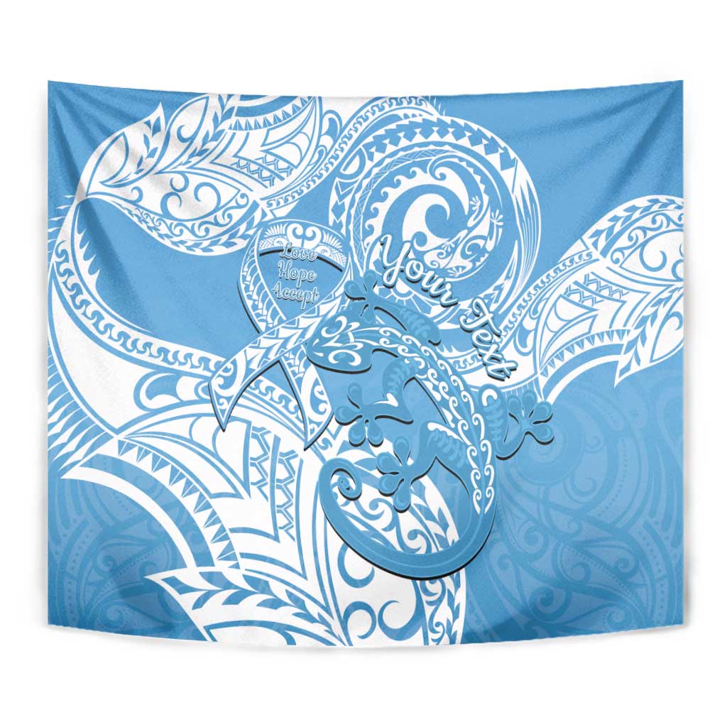 Personalised New Zealand Autism Awareness Tapestry NZ Fern With Maori Koru Lizard - Vibe Hoodie Shop