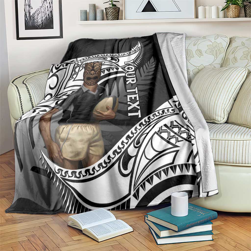 Custom New Zealand Silver Fern Rugby Blanket 2024 Aotearoa Maori Mascot Go All Black - Vibe Hoodie Shop