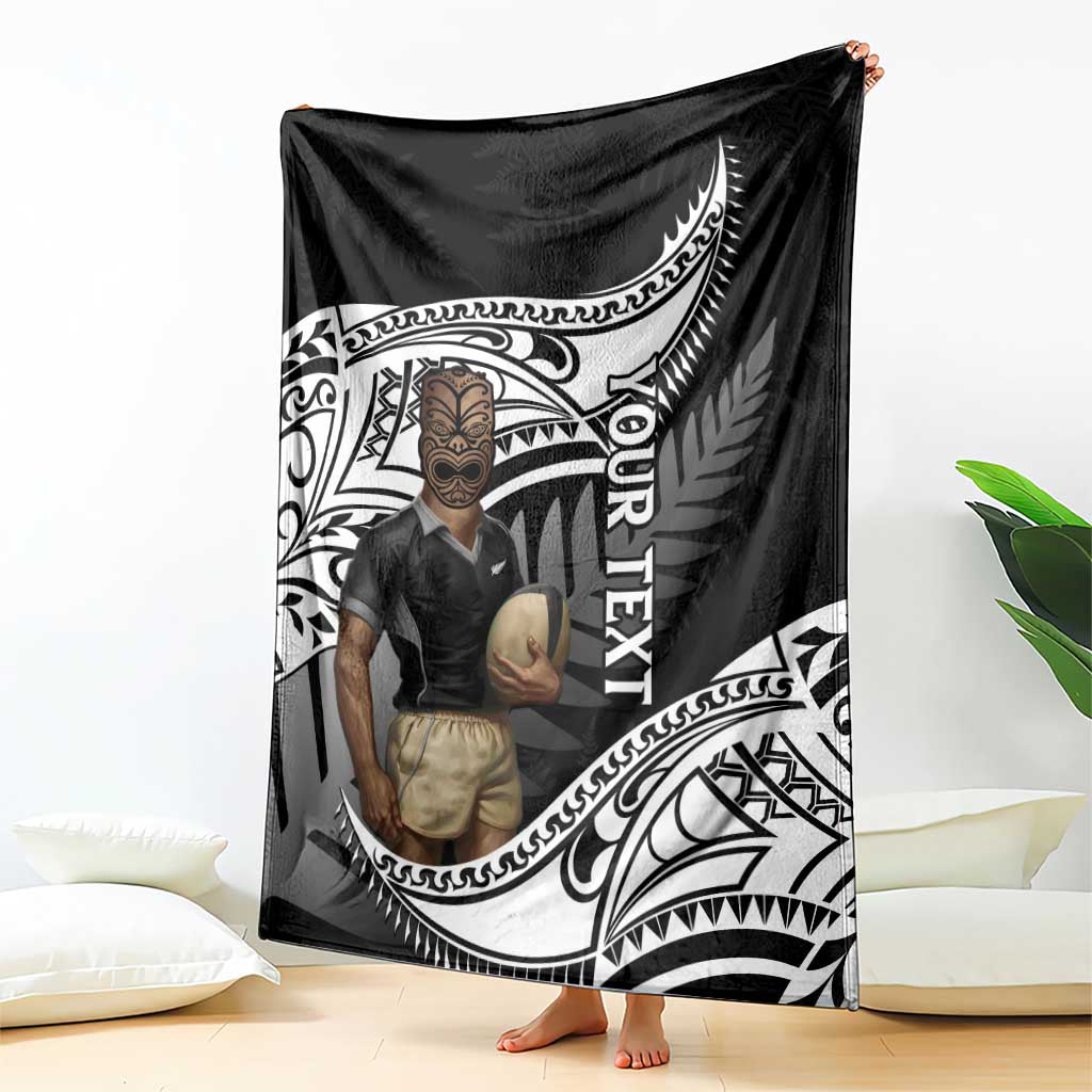 Custom New Zealand Silver Fern Rugby Blanket 2024 Aotearoa Maori Mascot Go All Black - Vibe Hoodie Shop