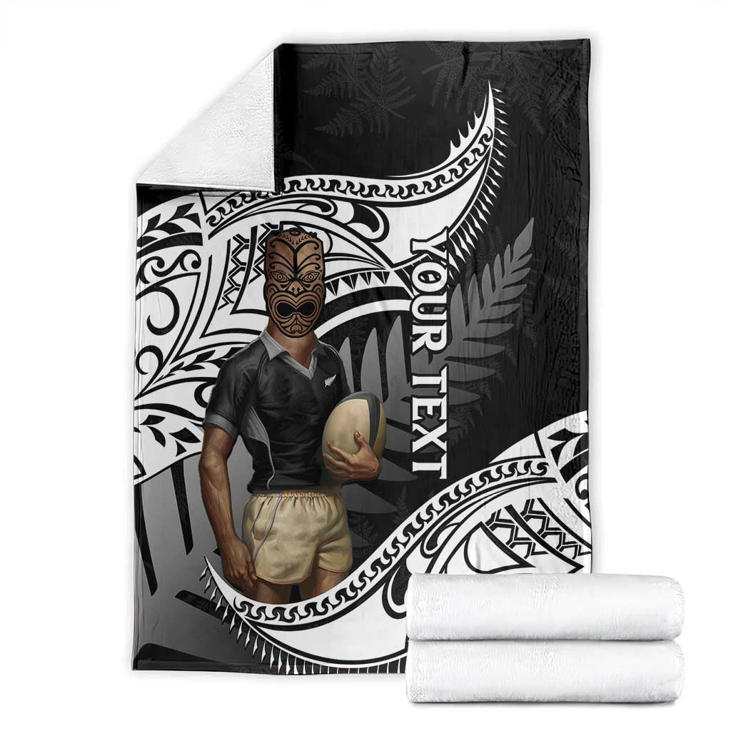 Custom New Zealand Silver Fern Rugby Blanket 2024 Aotearoa Maori Mascot Go All Black - Vibe Hoodie Shop
