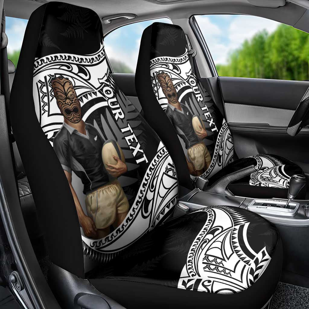 Custom New Zealand Silver Fern Rugby Car Seat Cover 2024 Aotearoa Maori Mascot Go All Black - Vibe Hoodie Shop