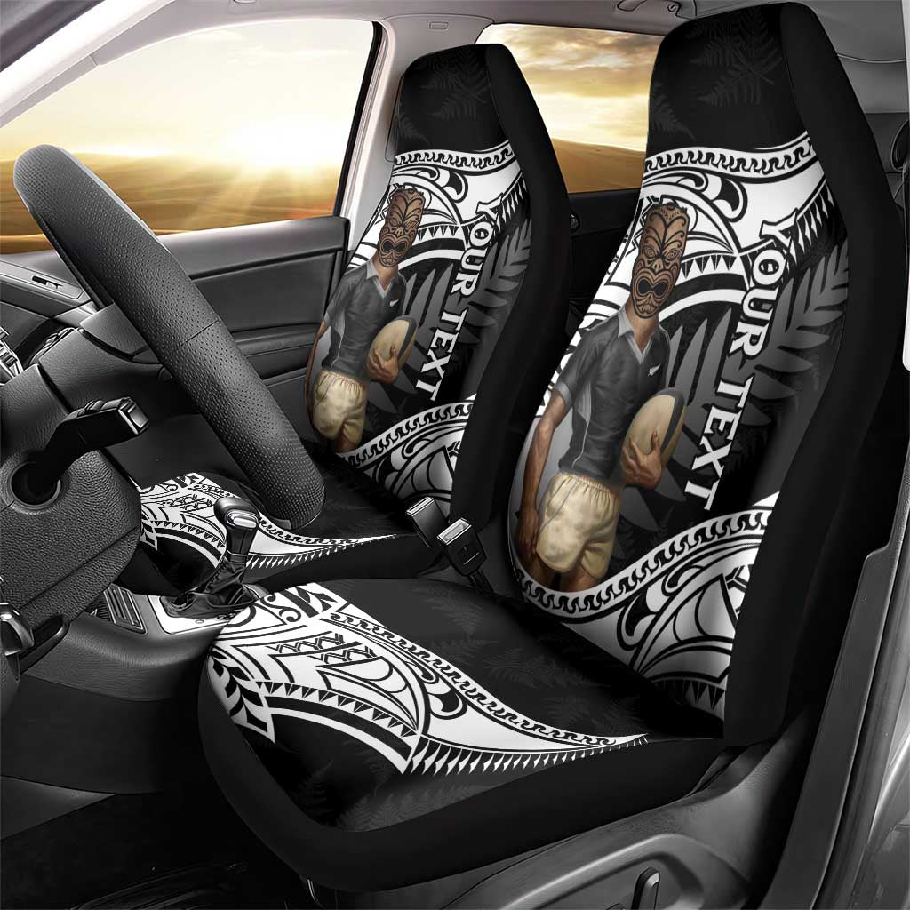 Custom New Zealand Silver Fern Rugby Car Seat Cover 2024 Aotearoa Maori Mascot Go All Black - Vibe Hoodie Shop