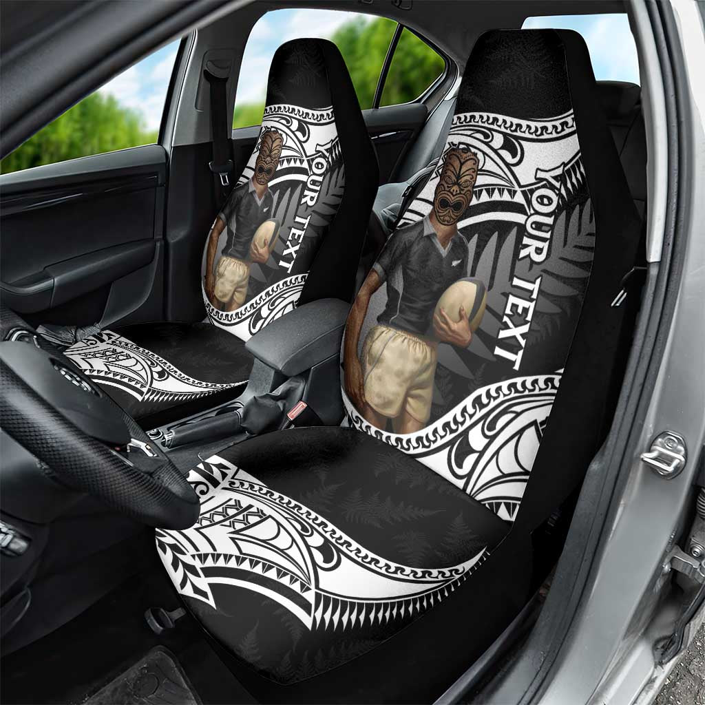 Custom New Zealand Silver Fern Rugby Car Seat Cover 2024 Aotearoa Maori Mascot Go All Black - Vibe Hoodie Shop