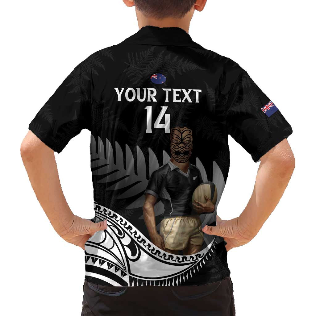 Custom New Zealand Silver Fern Rugby Family Matching Tank Maxi Dress and Hawaiian Shirt 2024 Aotearoa Maori Mascot Go All Black