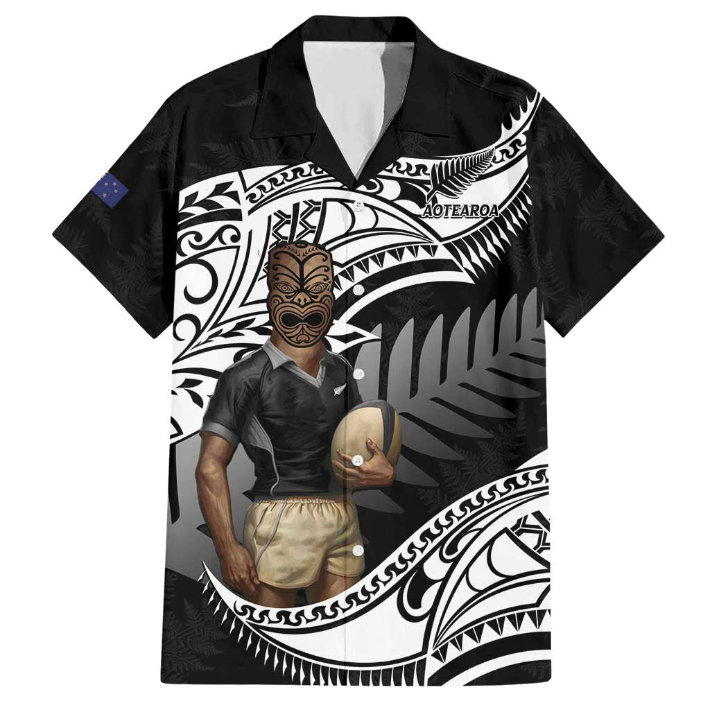 Custom New Zealand Silver Fern Rugby Hawaiian Shirt 2024 Aotearoa Maori Mascot Go All Black - Vibe Hoodie Shop