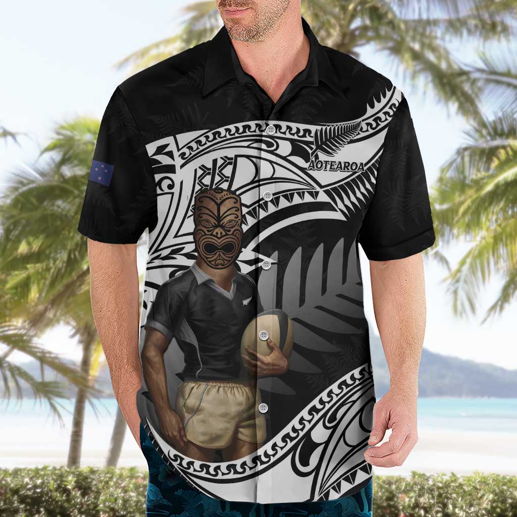 Custom New Zealand Silver Fern Rugby Hawaiian Shirt 2024 Aotearoa Maori Mascot Go All Black - Vibe Hoodie Shop